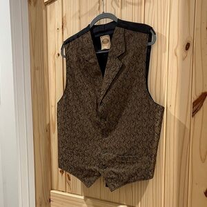 Elegant Brown Patterned Vest for Men
